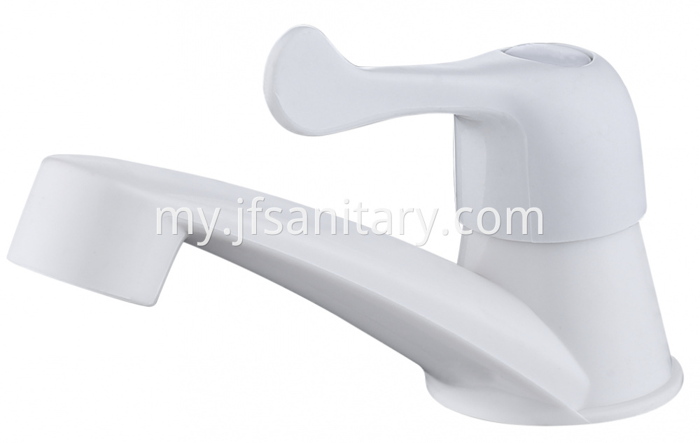 Deck Mounted Plastic Basin Faucet Knob Style